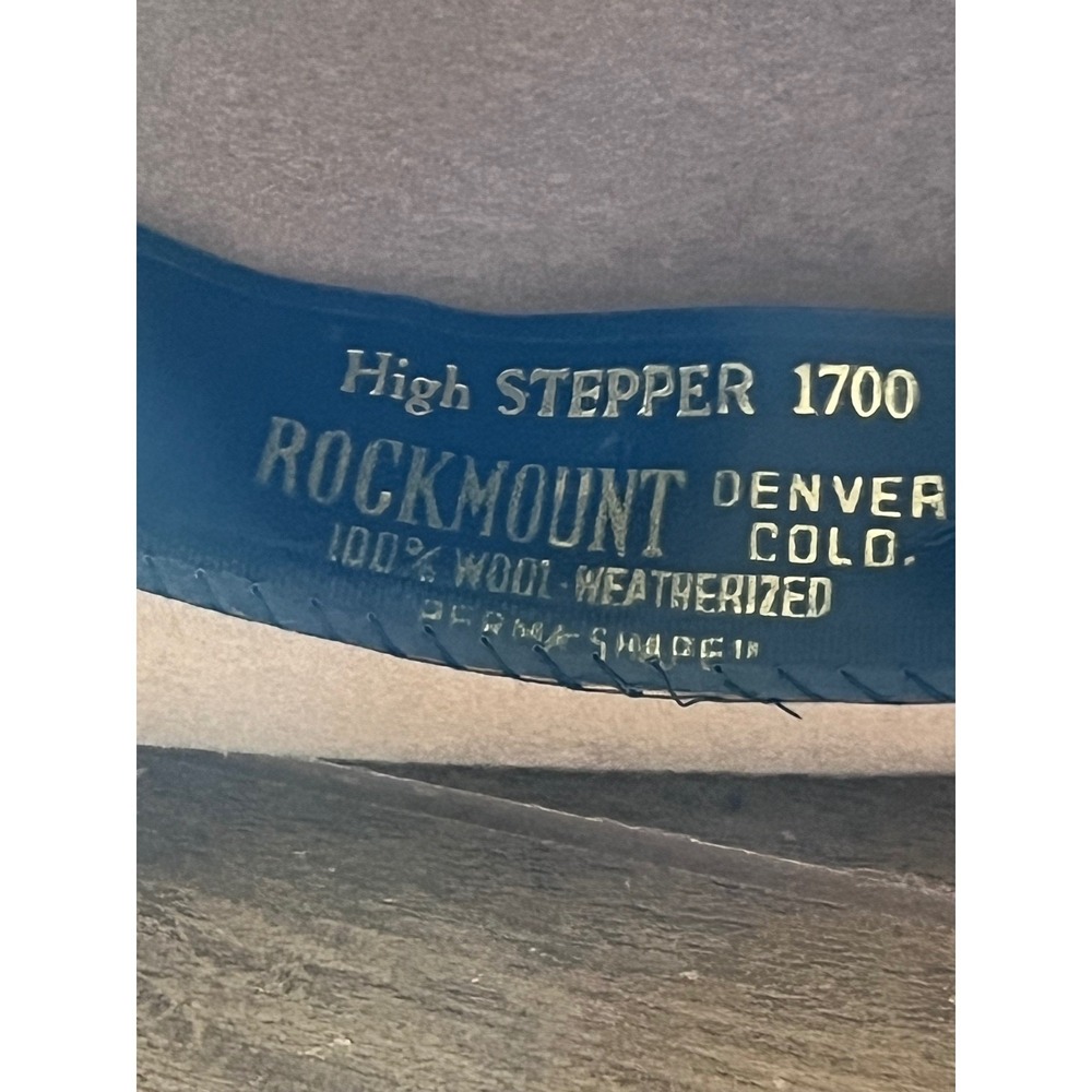 Rockmount Ranch Wear High Stepper 1700 Tan Wool Cowboy Hat Made  USA Mens 7 1/4 - Picture 5 of 6